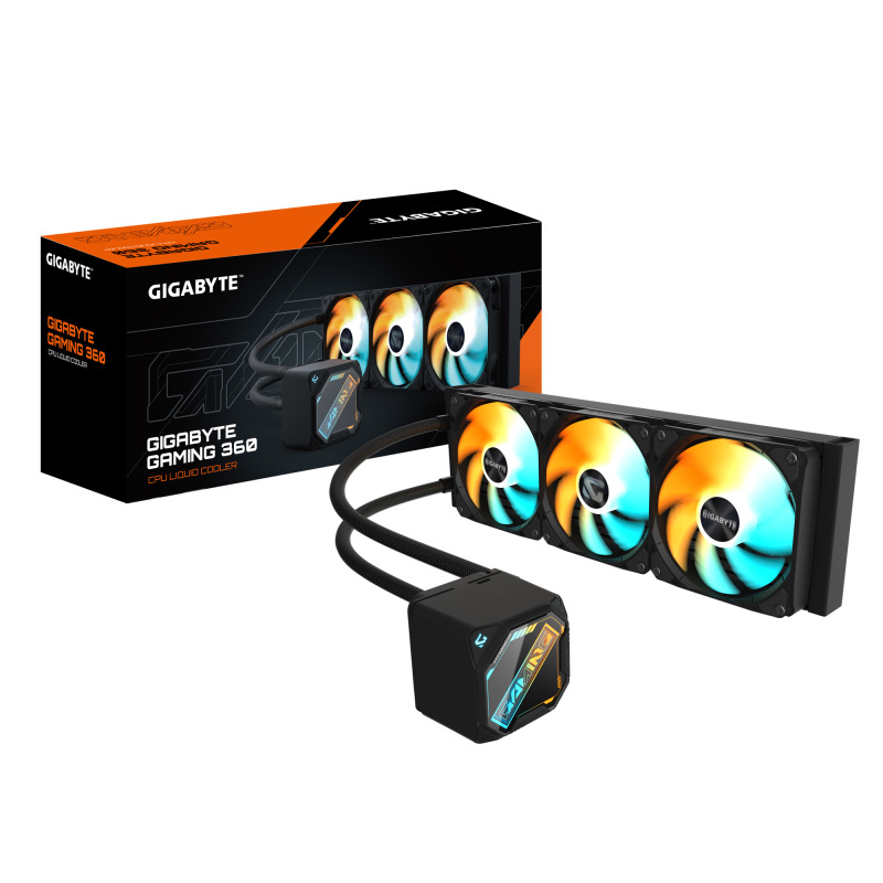 VENTILADOR P/CPU GIGABYTE (GP-GIGABYTE GME 360) ARGB,ENFRIAMIENTO LIQUIDO,3 FAN,360MM,NEGRO